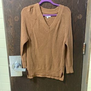Brown V neck sweater